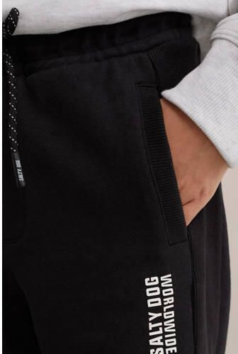 WE Fashion joggingbroek zwart Jongens Katoen Effen 140 - Foto 2