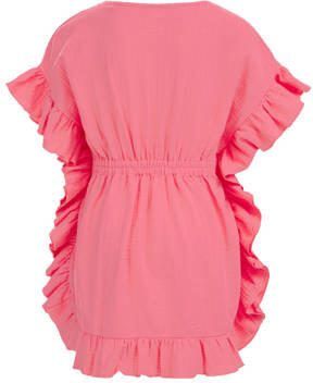 WE Fashion jurk roze Meisjes Katoen V-hals Effen S