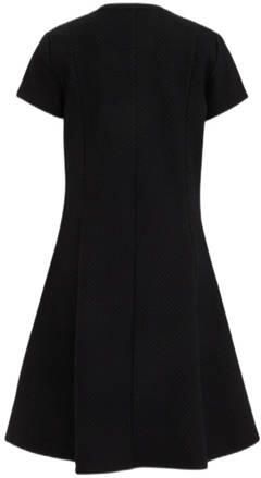 WE Fashion jurk zwart Meisjes Polyester Ronde hals Effen 146 152