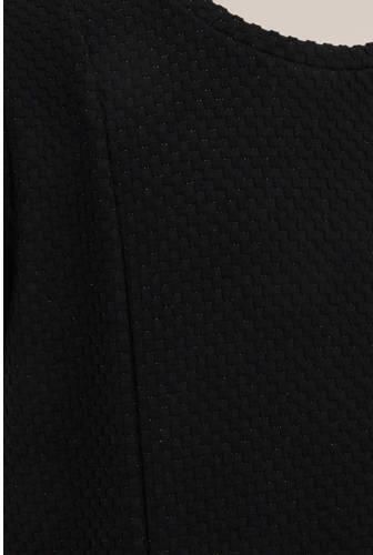 WE Fashion jurk zwart Meisjes Polyester Ronde hals Effen 134 140 - Foto 2