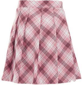 WE Fashion korte rok lichtroze Meisjes Polyester Ruit 110 116 - Foto 3