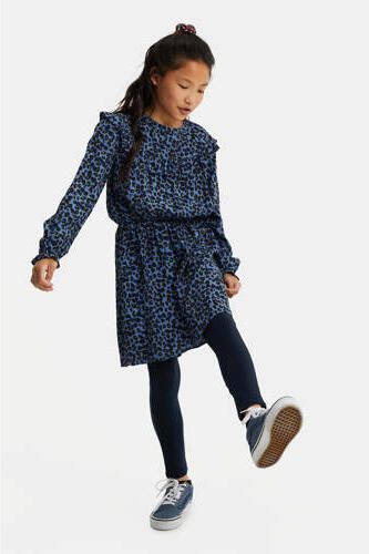 WE Fashion legging donkerblauw Meisjes Katoen Effen 146 152 - Foto 5
