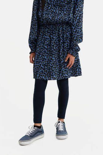 WE Fashion legging donkerblauw Meisjes Katoen Effen 110 116 - Foto 4