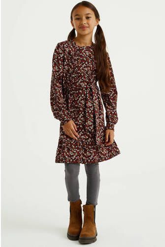 WE Fashion legging grijs Meisjes Stretchkatoen Effen 122 128