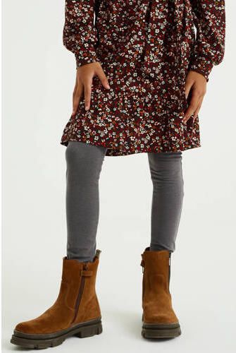 WE Fashion legging grijs Meisjes Stretchkatoen Effen 122 128 - Foto 3