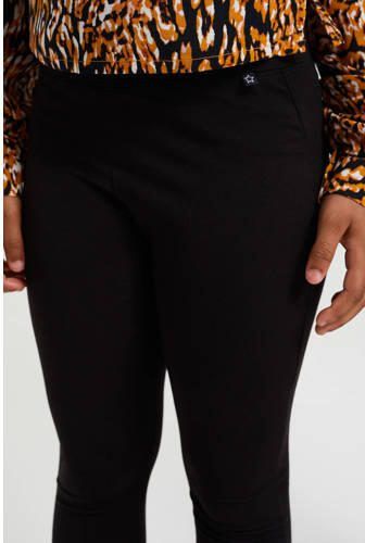 WE Fashion legging set van 2 zwart Meisjes Stretchkatoen Effen 110 116 - Foto 4