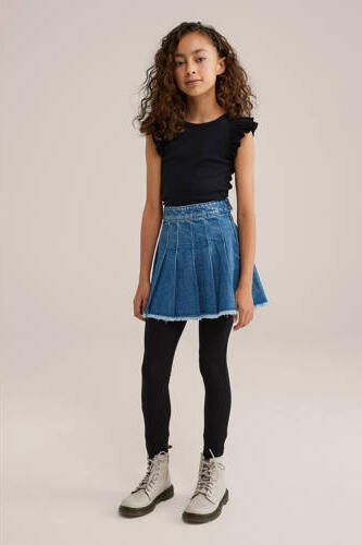WE Fashion legging zwart Meisjes Stretchkatoen Effen 170 176 - Foto 6