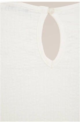 WE Fashion longsleeve blanc Meisjes Katoen Ronde hals Effen 110 116 - Foto 3