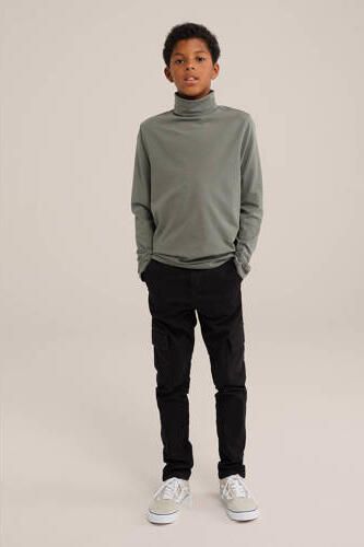 WE Fashion longsleeve Groen Jongens Stretchkatoen Col Effen 110 116 - Foto 3