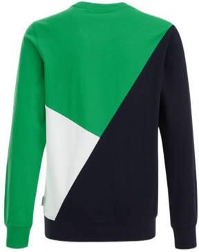 WE Fashion longsleeve groen wit blauw Jongens Katoen Ronde hals Meerkleurig 122 128 - Foto 3
