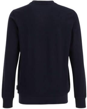 WE Fashion longsleeve met tekst donkerblauw Jongens Katoen Ronde hals Tekst 170 176 - Foto 3