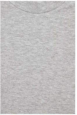 WE Fashion longsleeve rib gebreid grijs melange Meisjes Katoen Col Effen - Foto 4