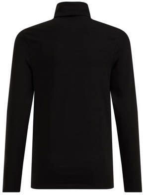 WE Fashion longsleeve zwart Jongens Stretchkatoen Col Effen 122 128