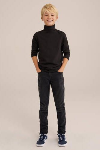 WE Fashion longsleeve zwart Jongens Stretchkatoen Col Effen 110 116 - Foto 7