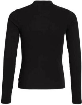 WE Fashion longsleeve zwart Meisjes Katoen Col Effen 158 164