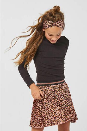 WE Fashion longsleeve zwart Meisjes Katoen Col Effen 110 116 - Foto 5