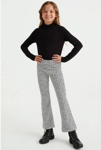 WE Fashion longsleeve zwart Meisjes Viscose Col Effen 122 128 - Foto 2