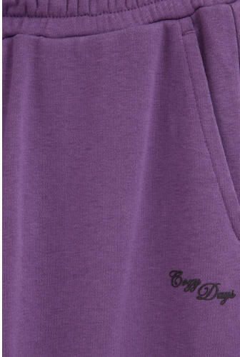 WE Fashion loose fit joggingbroek paars Meisjes Katoen Effen - Foto 4