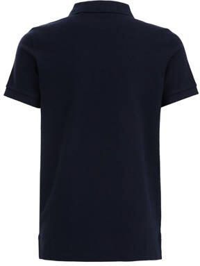 WE Fashion polo donkerblauw Jongens Katoen Polokraag Effen 110 116 - Foto 3