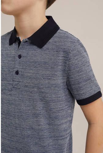 WE Fashion polo grijsblauw Jongens Katoen Polokraag Effen 110 116 - Foto 2