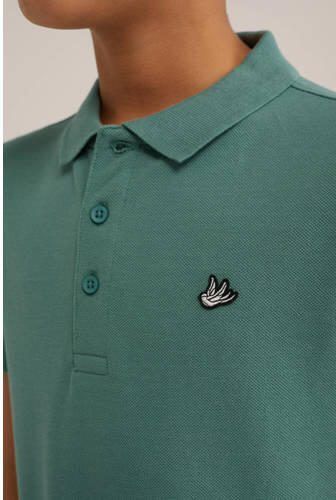 WE Fashion polo groen Jongens Katoen Polokraag Effen 110 116 - Foto 2