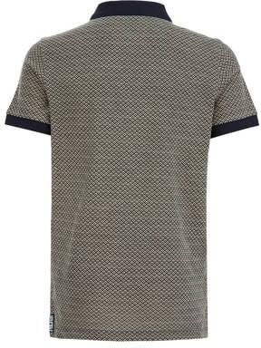 WE Fashion polo met all over print donkerblauw Jongens Katoen Polokraag 110 116