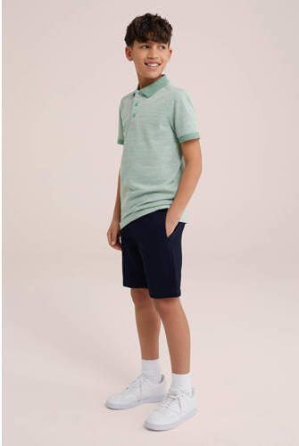 WE Fashion polo mintgroen Jongens Katoen Polokraag Effen 110 116 - Foto 2