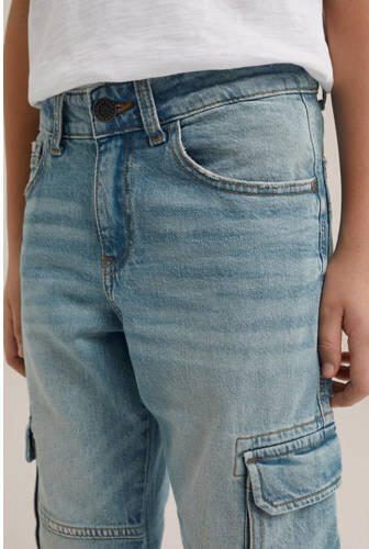 WE Fashion regular fit jeans bleached denim Blauw Jongens Stretchdenim 104 - Foto 2