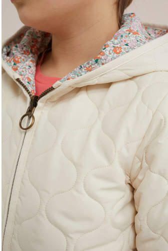 WE Fashion reversible tussenjas ecru roze Meisjes Gerecycled polyester Capuchon 110 116 - Foto 2