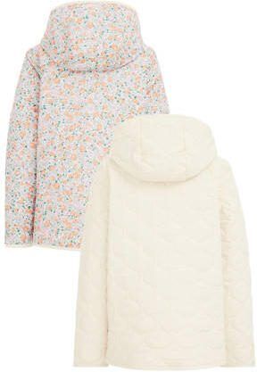 WE Fashion reversible tussenjas ecru roze Meisjes Gerecycled polyester Capuchon 110 116 - Foto 3