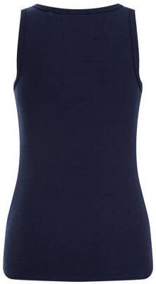 WE Fashion ribgebreide top blue nights Blauw Meisjes Katoen Ronde hals 110 116 - Foto 3