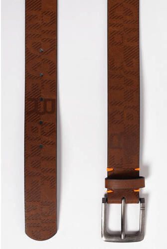 WE Fashion riem met all-over print bruin Jongens Imitatieleer All over print 55 cm - Foto 3