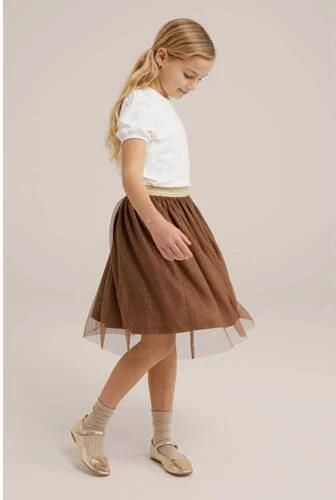 WE Fashion rok bruin Meisjes Polyester Effen 92 | Rok van