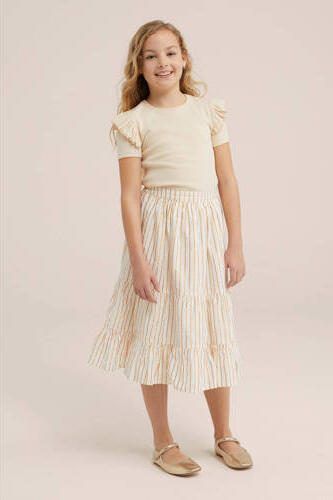WE Fashion rok ecru Meisjes Katoen Effen 98 104 | Rok van - Foto 3