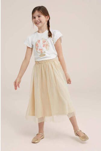 WE Fashion rok goud Meisjes Polyester Effen 92 | Rok van