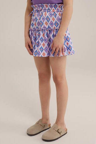 WE Fashion rok met all over print lila Paars Meisjes Polyester All over print 110 116 - Foto 2
