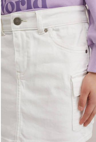 WE Fashion rok wit Meisjes Stretchkatoen Effen 110 116