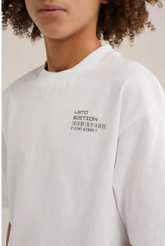 WE Fashion Salty Dog T-shirt met backprint wit Jongens Katoen Ronde hals Backprint - Foto 2
