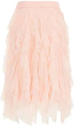 WE Fashion semi-transparante rok lichtroze Meisjes Polyester Effen 110 116