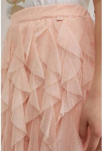 WE Fashion semi-transparante rok lichtroze Meisjes Polyester Effen 110 116 - Foto 2