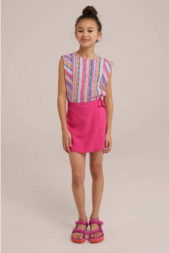 WE Fashion skort roze Rok Meisjes Viscose Effen 146 152 - Foto 3