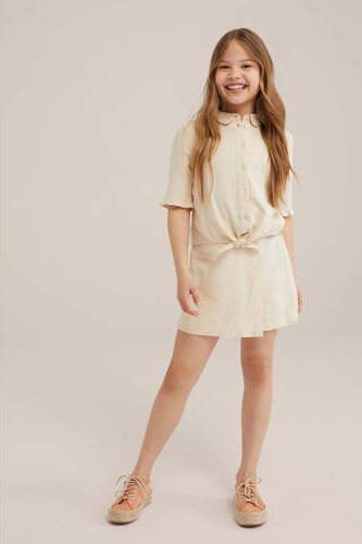 WE Fashion skort zand Rok Beige Meisjes Viscose Effen 110 116 - Foto 3