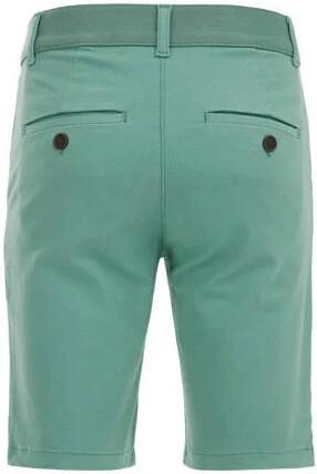 WE Fashion slim fit bermuda groen Korte broek Jongens Stretchkatoen Effen 104