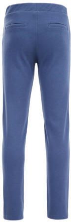 WE Fashion slim fit broek blauw Jongens Katoen Effen 104