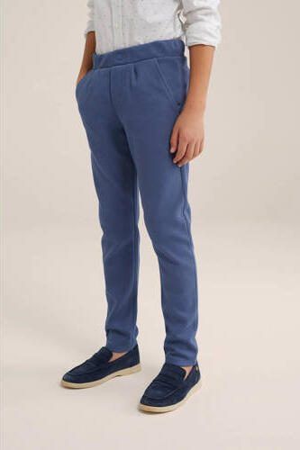 WE Fashion slim fit broek blauw Jongens Katoen Effen 104 - Foto 2