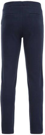 WE Fashion slim fit broek donkerblauw Jongens Katoen Effen 104