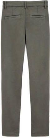 WE Fashion slim fit broek Groen Jongens Katoen Effen 104 - Foto 4