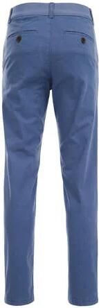 WE Fashion slim fit broek met all over print middenblauw Jongens Katoen 104 - Foto 3