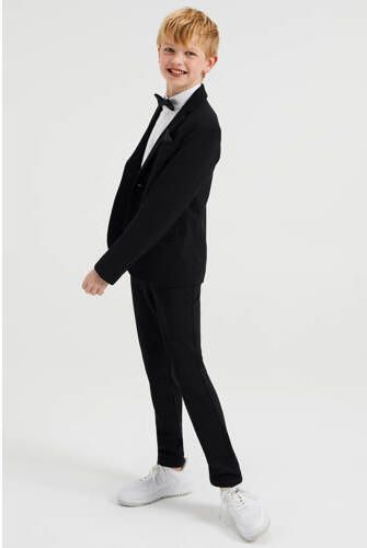 WE Fashion slim fit broek zwart Jongens Polyester Effen 104 - Foto 4