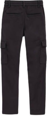 WE Fashion slim fit cargobroek Blauw Jongens Stretchkatoen Ruit 116 - Foto 3